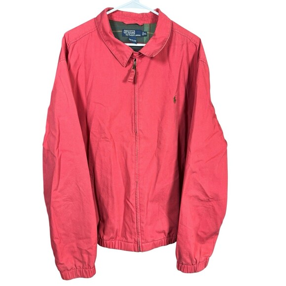 VTG Polo Ralph Lauren Harrington Jacket XXL Plaid Lined Preppy Golf Strap Zip - Picture 1 of 12